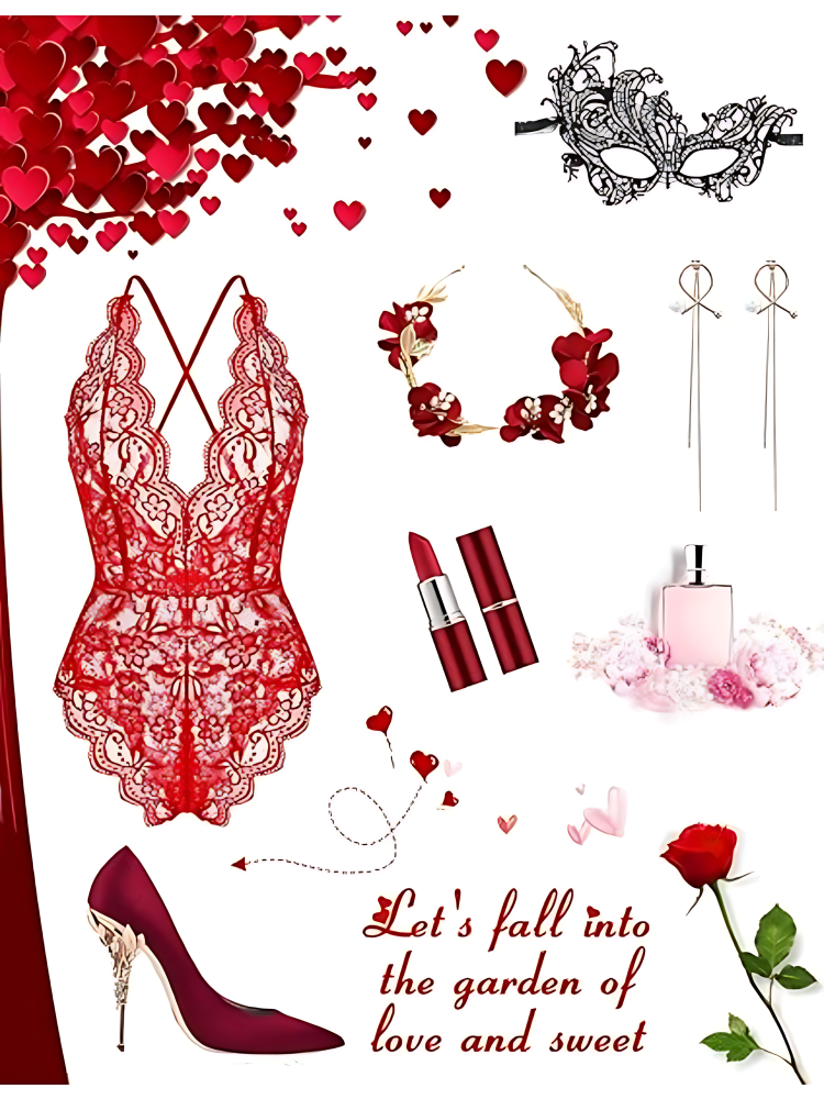 Kadınlar I&ccedil;in Seksi İ&ccedil; &Ccedil;amaşırı Derin V Yaka Teddy Şeffaf Dantel Bodysuit &Ccedil;ıt&ccedil;ıtlı Kasık Detaylı Tek Par&ccedil;a Babydoll Kırmızı_4